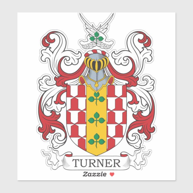 Pegatina Turner Family Crest (Hoja)
