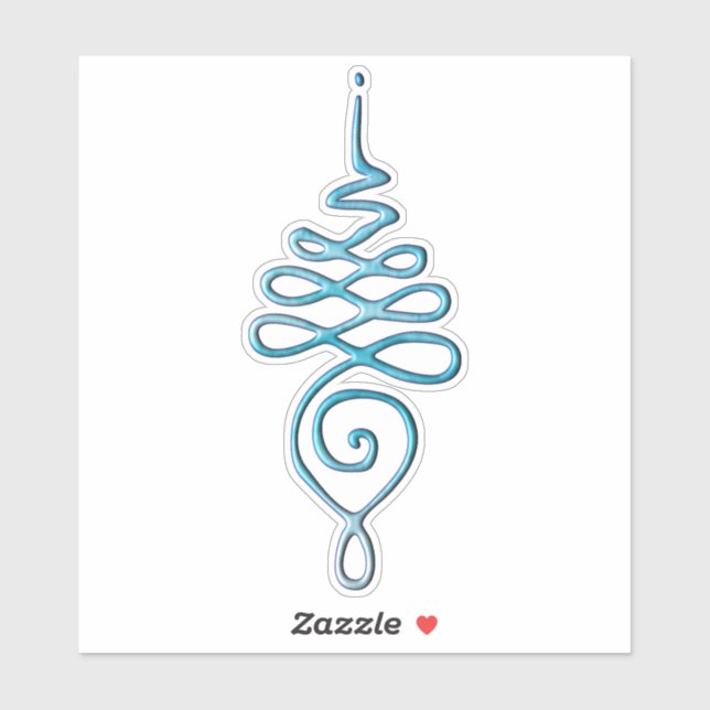 Pegatina Turquoise Unalome  (Hoja)