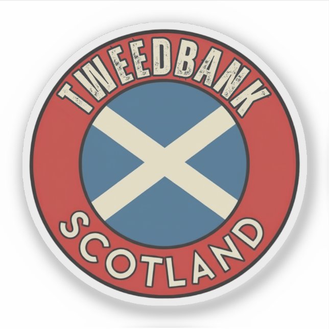 Pegatina Tweedbank, Escocia (Anverso)