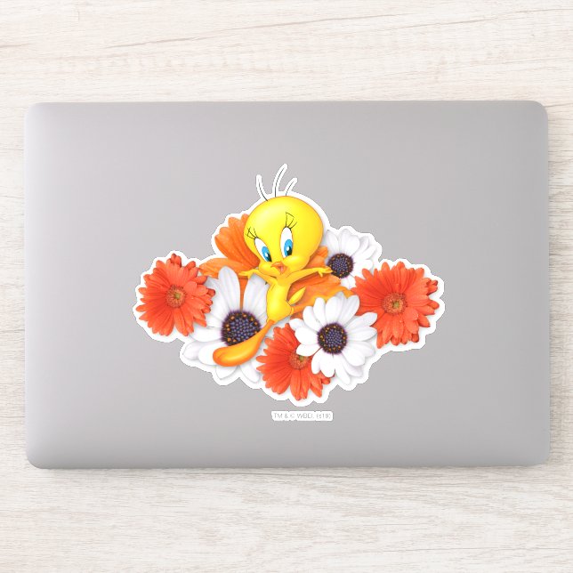 Pegatina TWEETY™ Con Daisies (Ordenador)