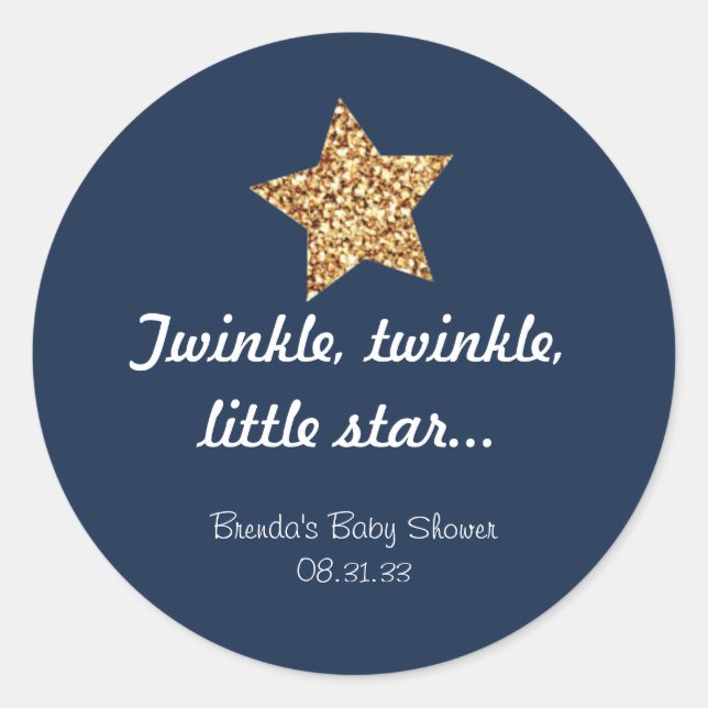 Pegatina Twinkle Gold Star (Anverso)