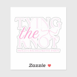 Pegatina Tying the Knot - Elegante diseño Boda Minimalista