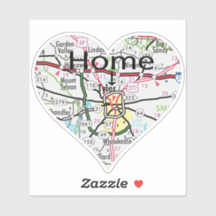 Pegatina Tyler Texas Home Map