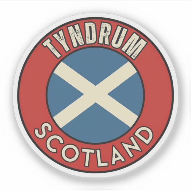 Pegatina Tyndrum, Escocia (Anverso)