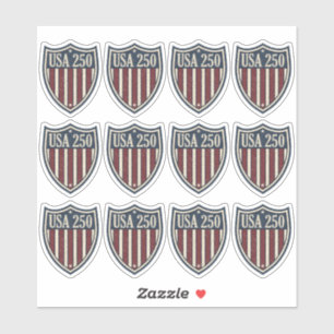 Pegatina UA 250 Motivo de Escudo Americano ID1301
