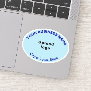 Pegatina Ubicación comercial en forma de ovario azul claro 