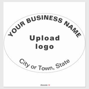 Pegatina Ubicación comercial en forma de ovario grande blan