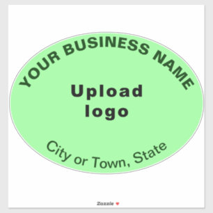 Pegatina Ubicación de negocios en el Vinyl de gran óvalo ve