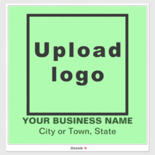 Pegatina Ubicación de negocios, Vinilo cuadrado amplio y ve