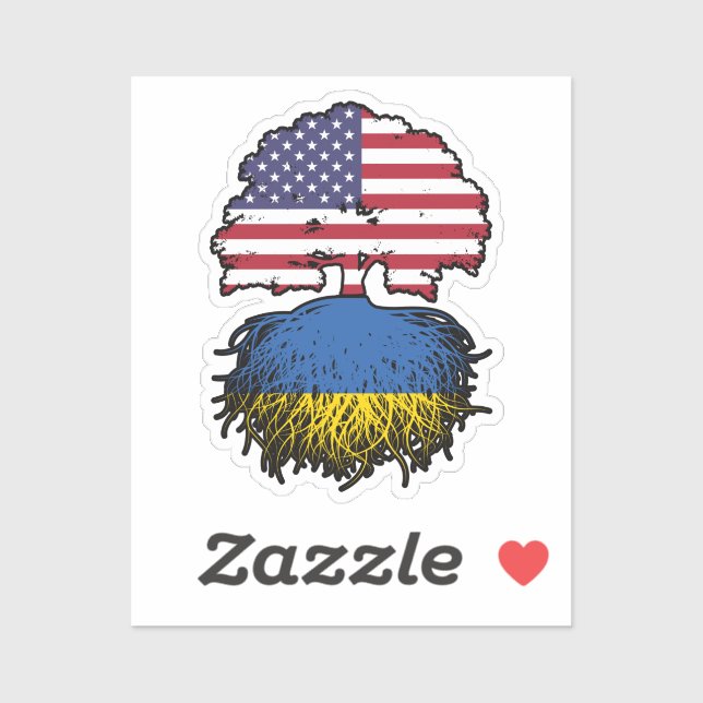 Pegatina Ucrania Ucrania Estados Unidos (Hoja)