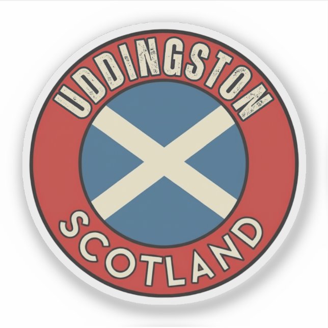 Pegatina Uddingston, Escocia (Anverso)