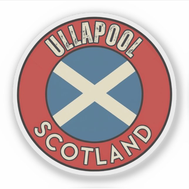 Pegatina Ullapool, Escocia (Anverso)