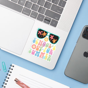 Pegatina Último día de clases Groovy La escuela está cerrad