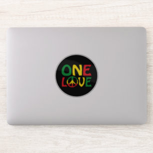 Pegatina Un amor, diseño de reggae