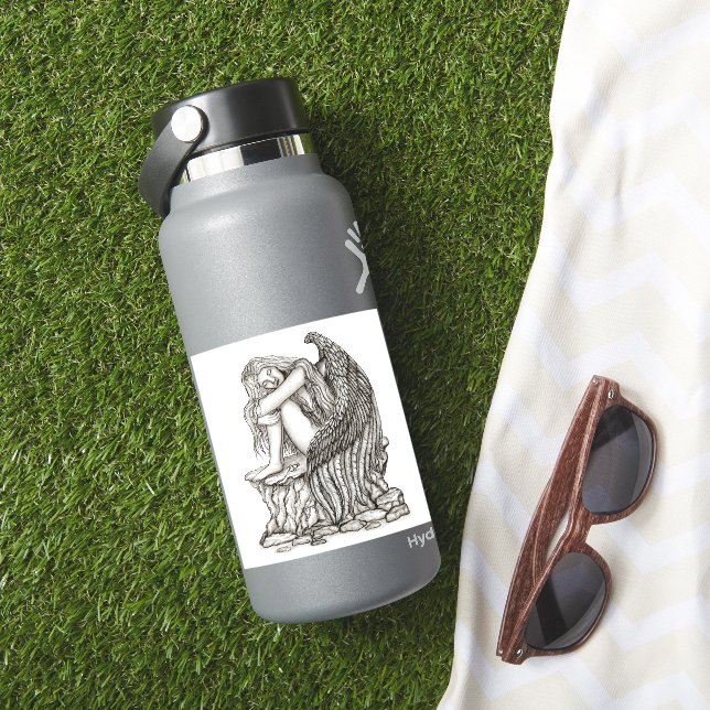 Pegatina Un ángel dormido en la piedra (HydroFlask Insitu)