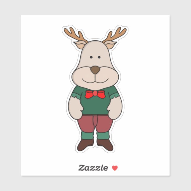 Pegatina Un bonito ciervo (Hoja)