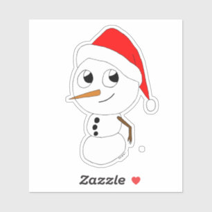 Pegatina un chibi snowman
