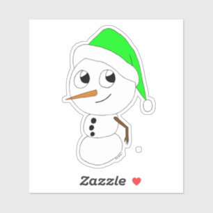 Pegatina un chibi snowman