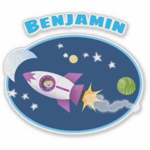 Pegatina Un chico lindo en el ilustracion de personalizado
