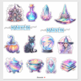 PEGATINA UN CONJUNTO DE ACOGEDORES NOMBRES PERSONALIZADOS H