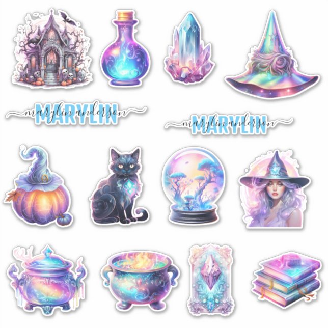 PEGATINA UN CONJUNTO DE ACOGEDORES NOMBRES PERSONALIZADOS H (Anverso)