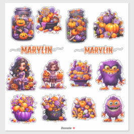 PEGATINA UN CONJUNTO DE CANDIDATOS COLORIDOS Y CUIDADOS PER