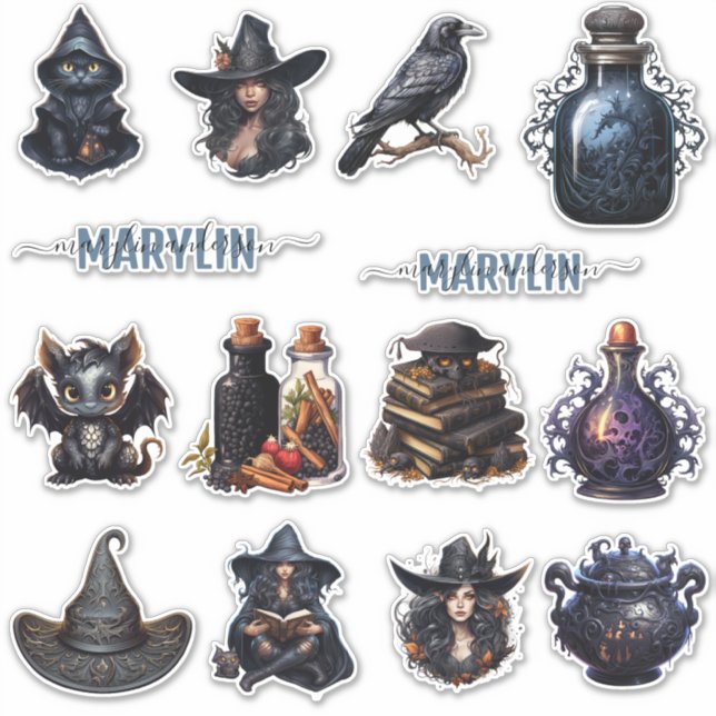 PEGATINA UN CONJUNTO DE NOMBRE PERSONALIZADO OSCURO DE LA B (Anverso)