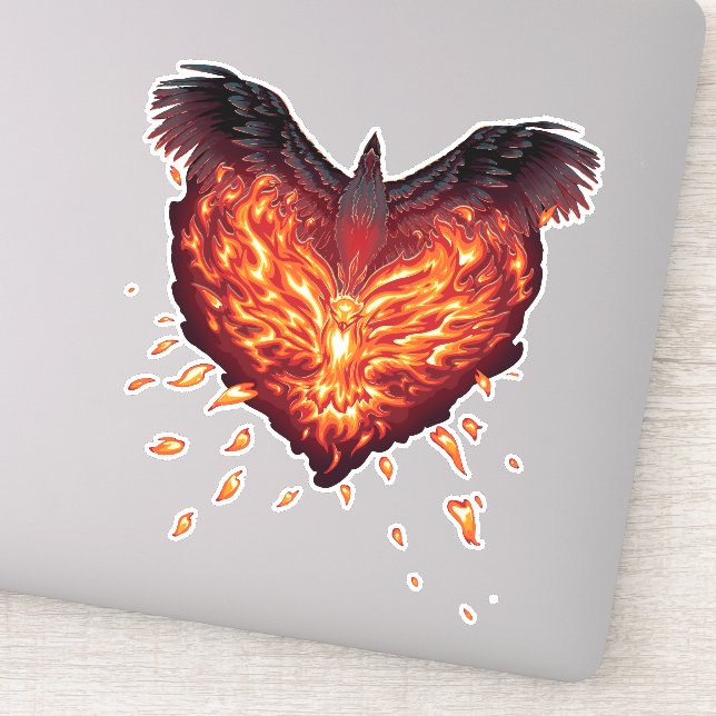 Pegatina Un corazón renacido (Detalle)