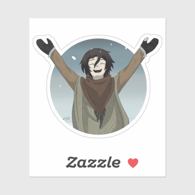 Pegatina Un día de nieve (Hoja)