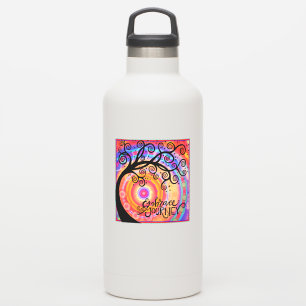 Pegatina Un divertido y colorido abrazo al árbol de viajes