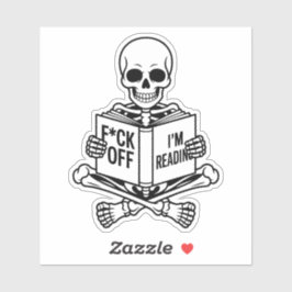 Pegatina Un esqueleto de Booktrovert