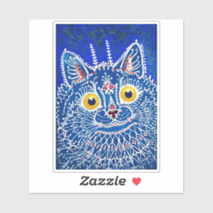 Pegatina Un gato en estilo gótico por Louis Wain