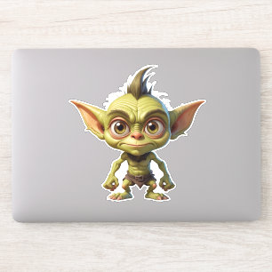 Pegatina Un goblin Personalizado lindo con orejas puntiagud