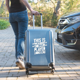 Pegatina Un jugador de fútbol alucinante parece un futbol 