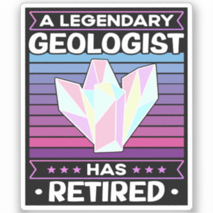 Pegatina Un legendario geólogo se ha retirado con curiosida
