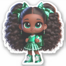 Pegatina Un miembro de equipo animado - Verde