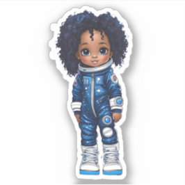 Pegatina Un miembro del equipo de astronautas - Azul
