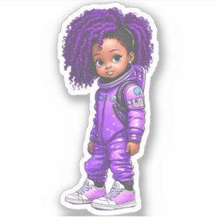 Pegatina Un miembro del equipo de astronautas - Morado