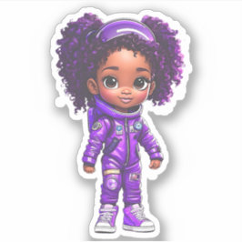 Pegatina Un miembro del equipo de astronautas - Morado