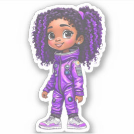 Pegatina Un miembro del equipo de astronautas - morado