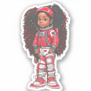 Pegatina Un miembro del equipo de astronautas - Rojo
