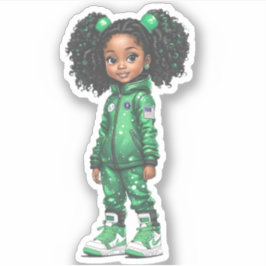 Pegatina Un miembro del equipo de astronautas - Verde