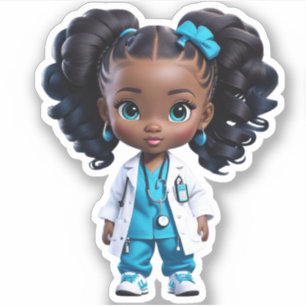 Pegatina Un miembro del equipo de Médicas - Azul