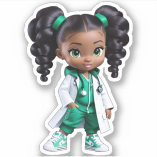 Pegatina Un miembro del equipo de Médicas - Verde
