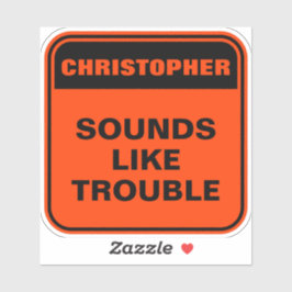 Pegatina Un naranja divertido y personalizado suena como un