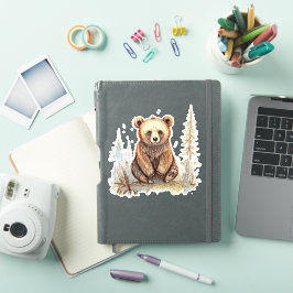 Pegatina Un oso lindo - Diseño artístico de ilustracion