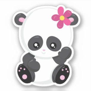Pegatina Un panda adorable