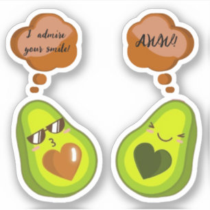 PEGATINA UN PEQUEÑO AVOCADO PERSONALIZADO
