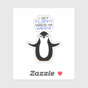 Pegatina Un pingüino feliz