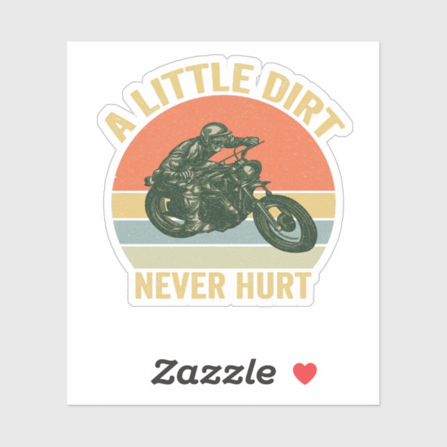 Pegatina Un poco de suciedad nunca hiere la moto sucia dive (Hoja)